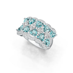 Sterling Silver Semi Mount Ring Setting Trillion TR 5X5mm DHJ