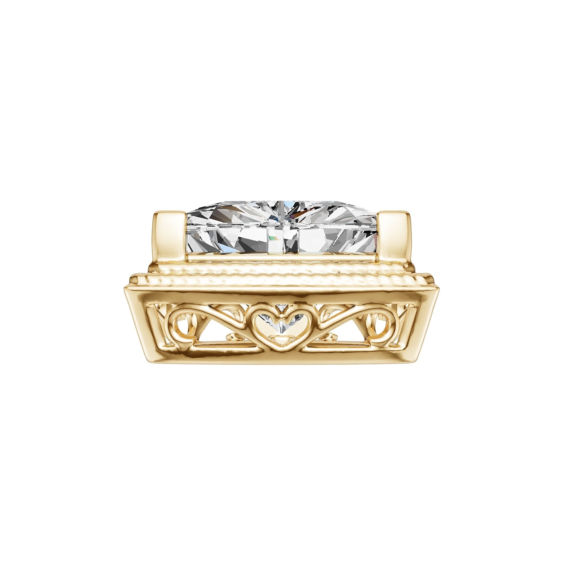 Sterling Silver Semi Mount Pendant Setting Trillion TR 12X12mm Syzjewelry