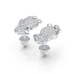 Sterling Silver Semi Mount Earrings Setting Round RD 1.5mm DHJ