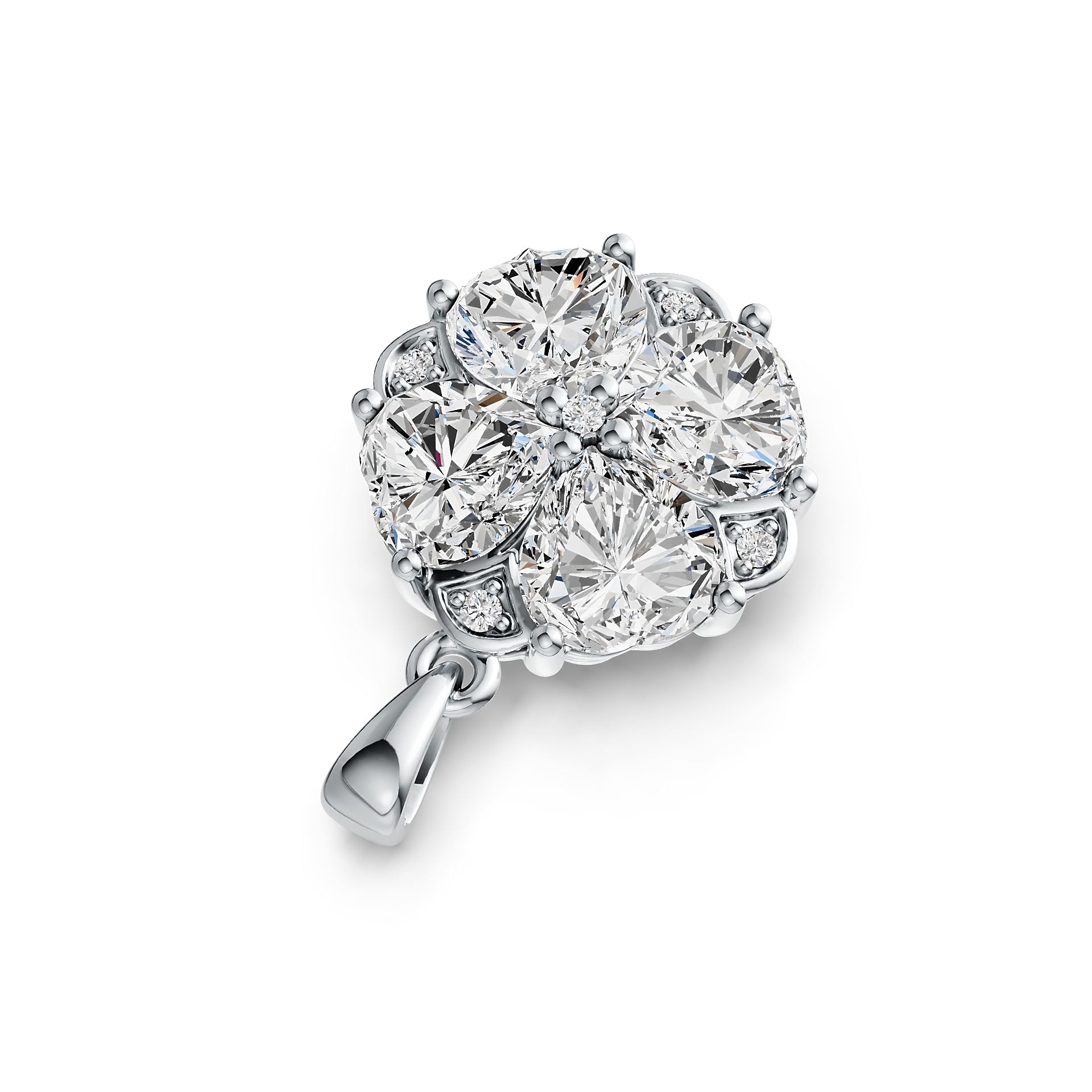 Sterling Silver Semi Mount Pendant Setting Heart HT 7X7mm DHJ