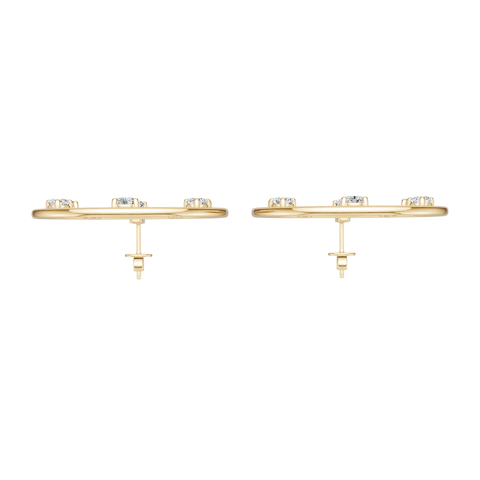 Platinum Semi Mount Earrings Setting Round Ro 6x6mm Syz Jewelry