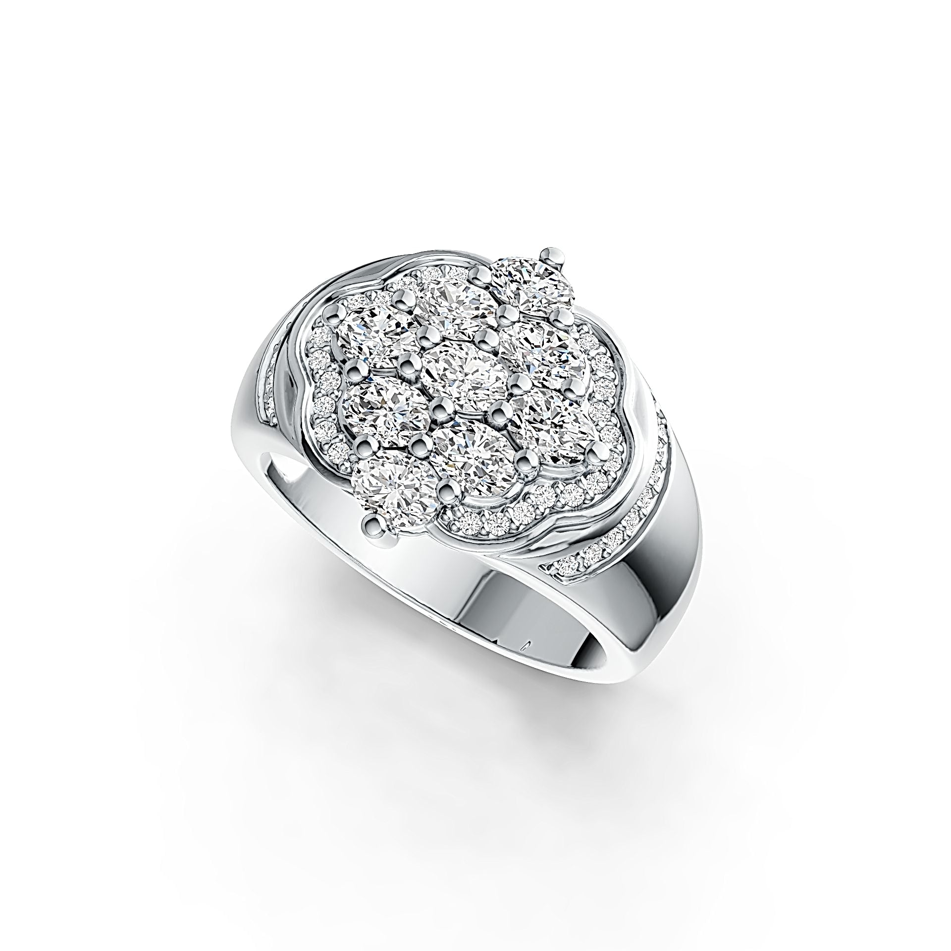 Sterling Silver Semi Mount Ring Setting Oval OV 4X3mm with White Topaz - Syzjewelry