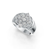 Sterling Silver Semi Mount Ring Setting Oval OV 4X3mm with White Topaz - Syzjewelry