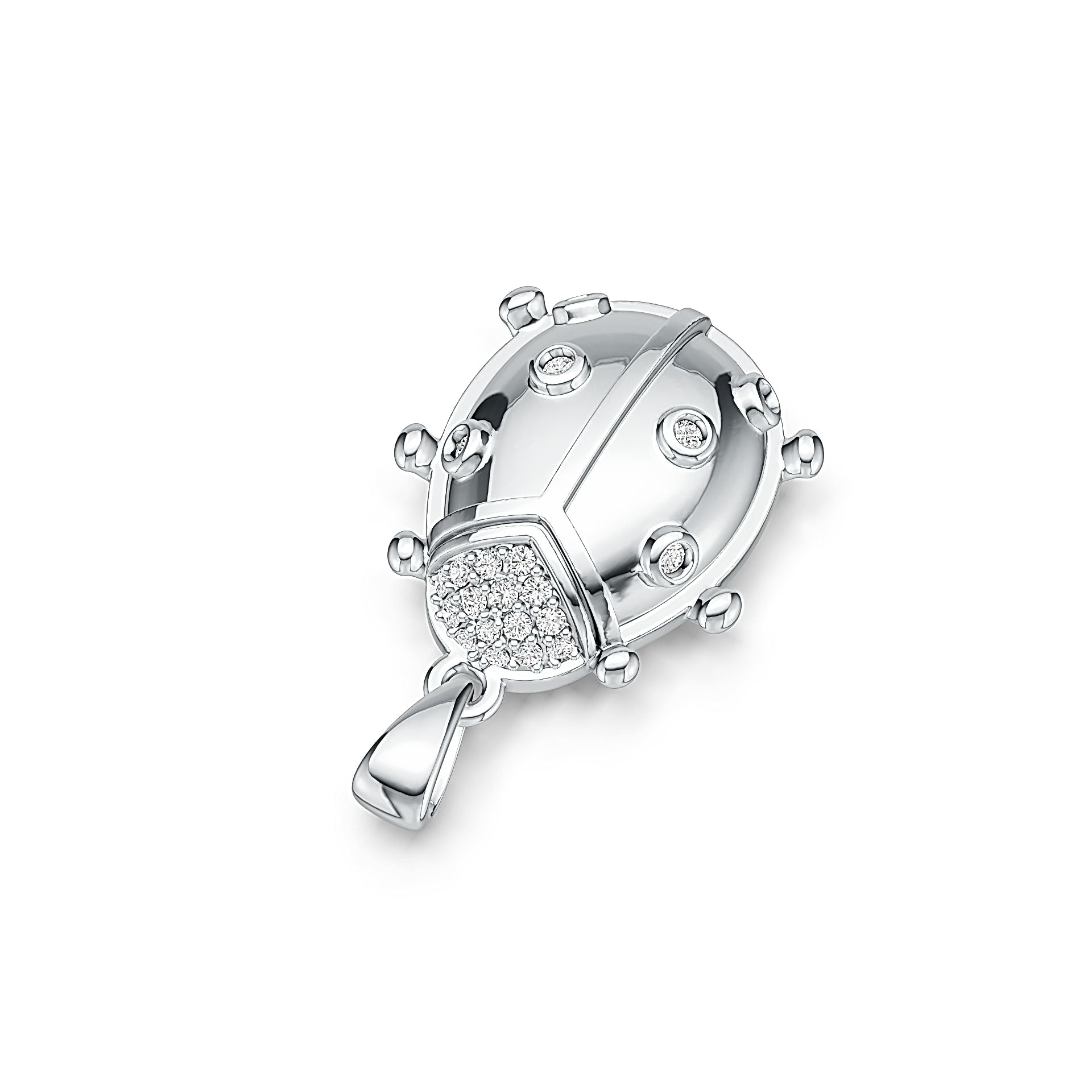 Sterling Silver Semi Mount Pendant Setting Round RD 1.5mm DHJ