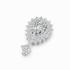 Sterling Silver Semi Mount Pendant Setting Pear PE 15X11mm Syzjewelry