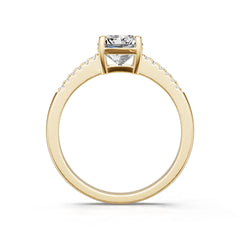 14K Gold Semi Mount Ring Setting Emerald Em 9x7mm Diamond Accent Syz Jewelry