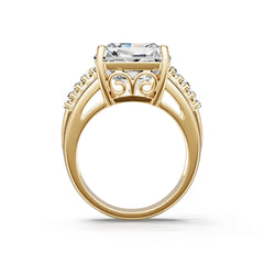 Sterling Silver Semi Mount Ring Setting Emerald OCT 12X12mm White Topaz Accents Syzjewelry