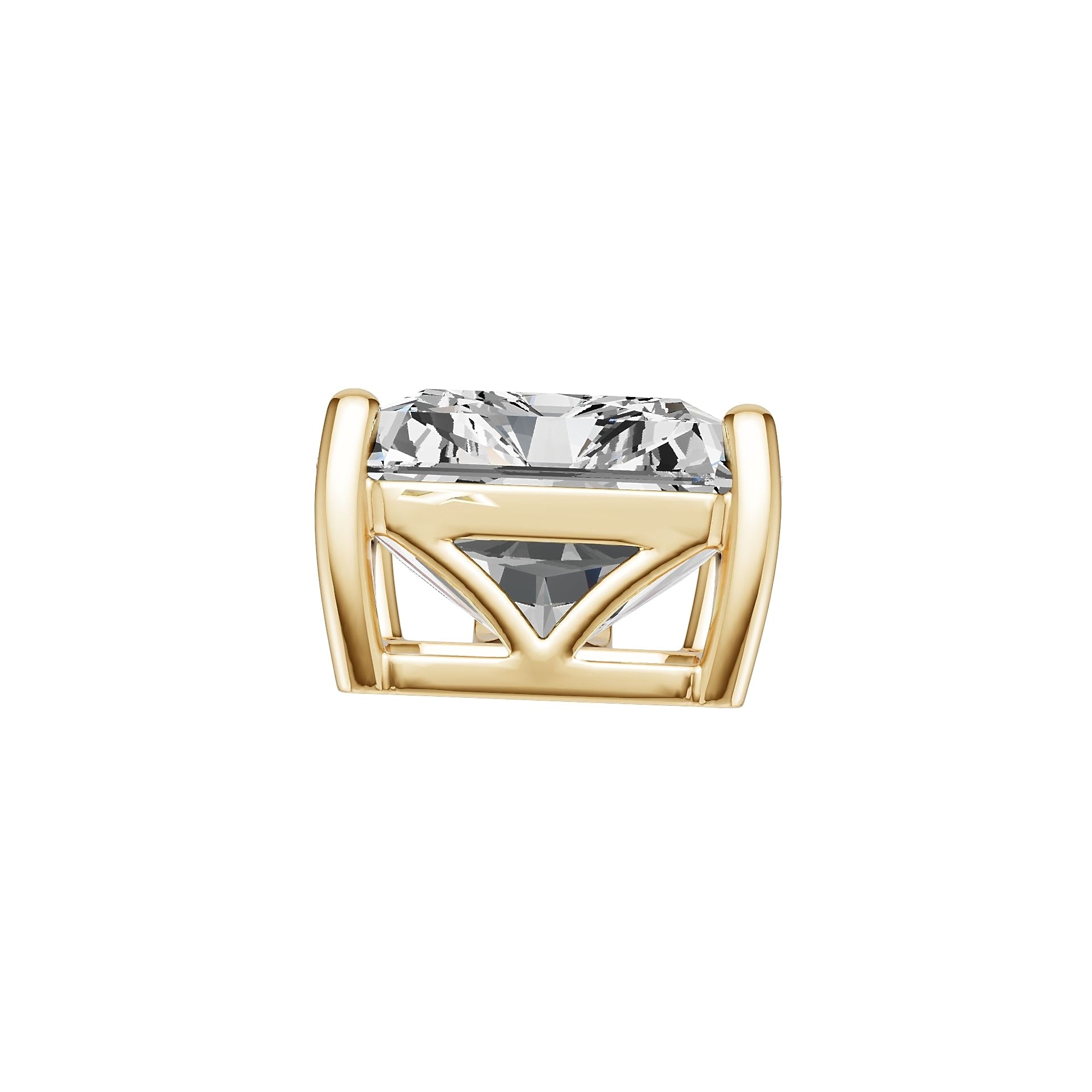 10K Gold Semi Mount Pendant Setting Emerald Em 14x10mm Moissanite Accent Syz Jewelry