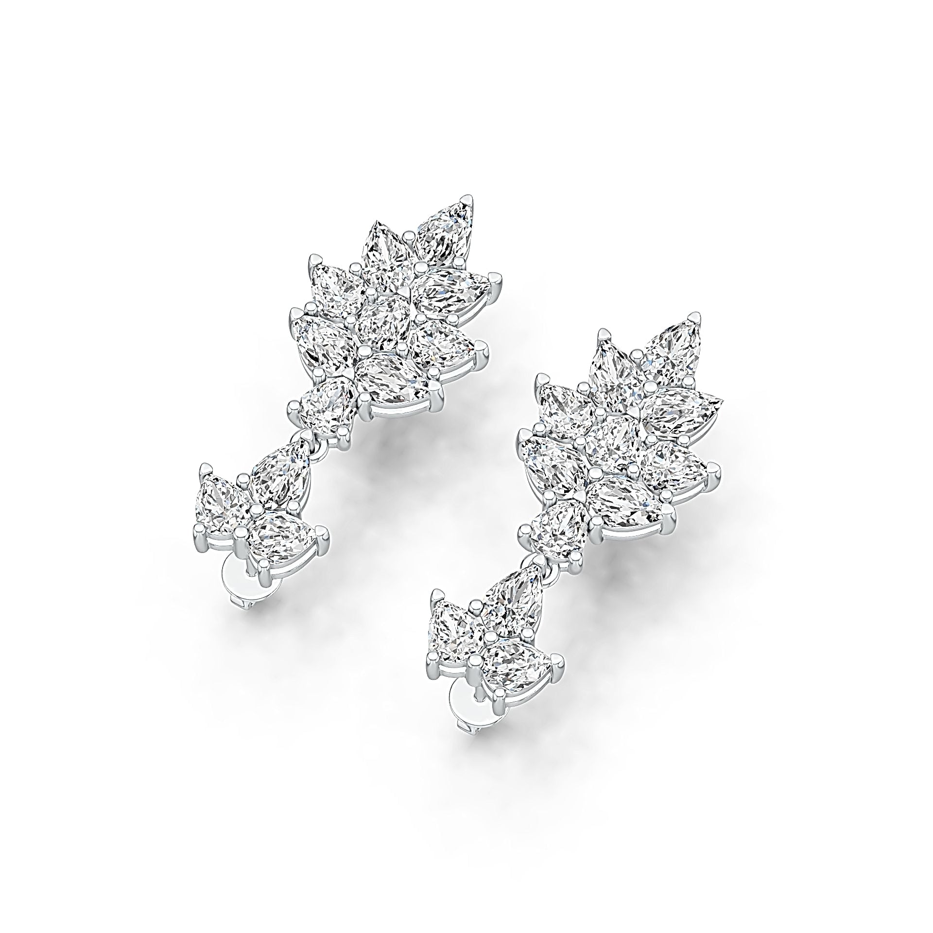 Sterling Silver Semi Mount Earrings Setting Pear PE 6X4mm PE 5X4mm DHJ