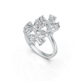 Sterling Silver Semi Mount Ring Setting Pear PE 5X3mm PE 4X2mm DHJ