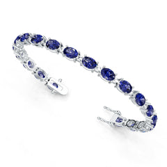 Platinum Semi Mount Bracelet Setting Oval Ov 7x5mm Syz Jewelry