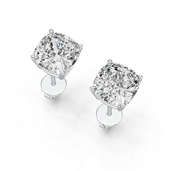 Sterling Silver Semi Mount Earrings Setting Cushion CU 8X8mm DHJ