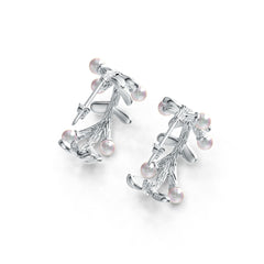 Sterling Silver Semi Mount Earrings Setting Round RD 3.5mm DHJ