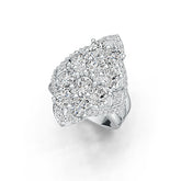 Sterling Silver Semi Mount Ring Setting Oval OV 5X4mm with White Topaz DHJ