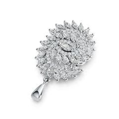 Sterling Silver Semi Mount Pendant Setting Marquise MQ 5X2.5mm MQ 4X2mm DHJ