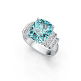 Sterling Silver Semi Mount Ring Setting Cushion CU 12X10mm DHJ