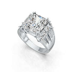 Sterling Silver Semi Mount Ring Setting Emerald OCT 12X10mm DHJ