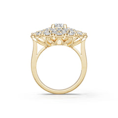 14K Gold Semi Mount Ring Setting Round Ro 4x2mm Syz Jewelry