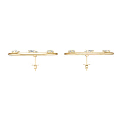 10K Gold Semi Mount Earrings Setting Round Ro 6x6mm Syz Jewelry