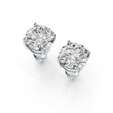 Sterling Silver Semi Mount Earrings Setting Round RD 8x8mm DHJ