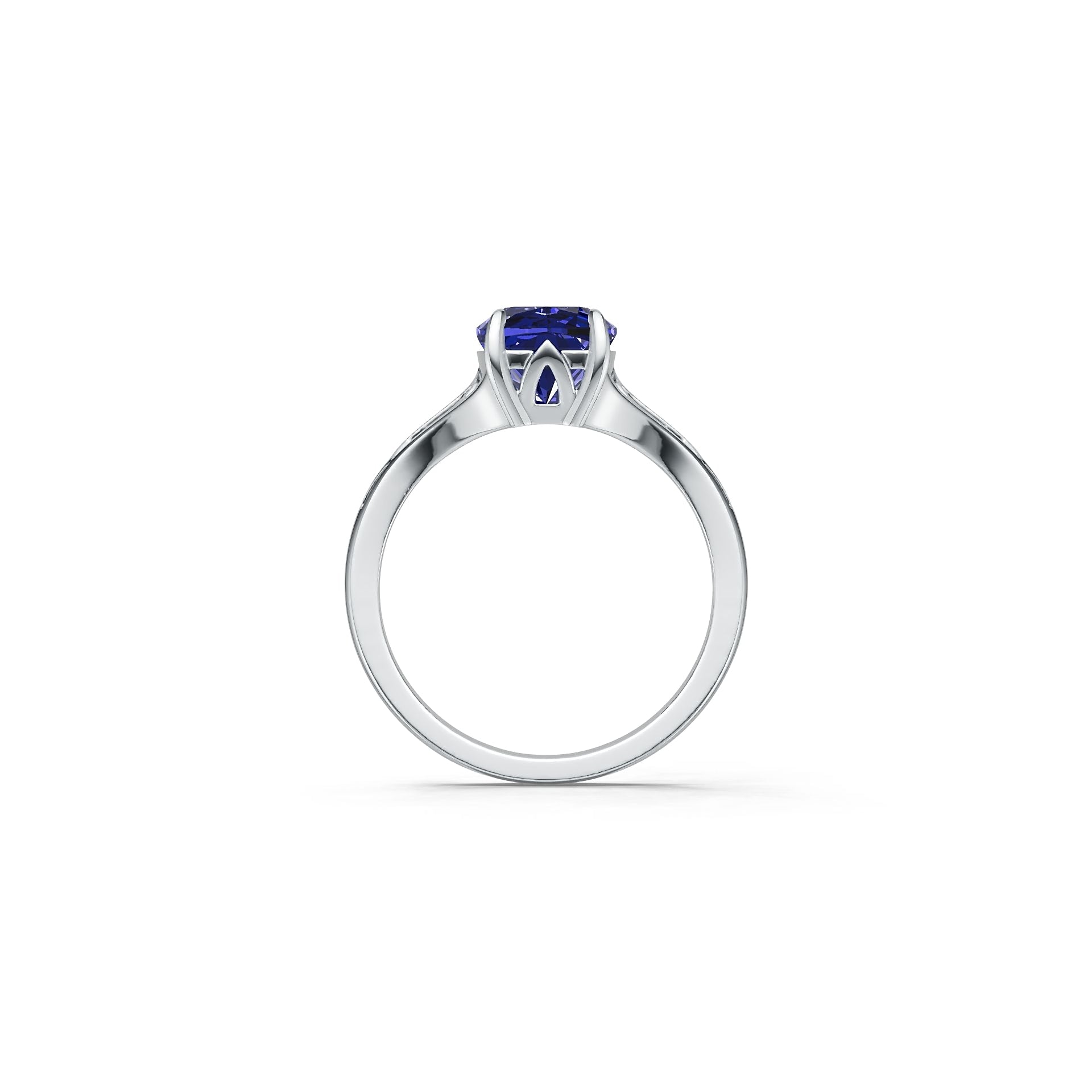 10K 14K Gold or 10K Gold Semi Mount Ring Setting Cushion Cu 17x8mm Moissanite Accent Syzjewelry