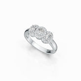 Sterlingsølv Semi Mount Ring Setting Oval OV 4X3mm