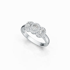 Sterling Silver Semi Mount Ring Setting Oval OV 4X3mm with White Topaz