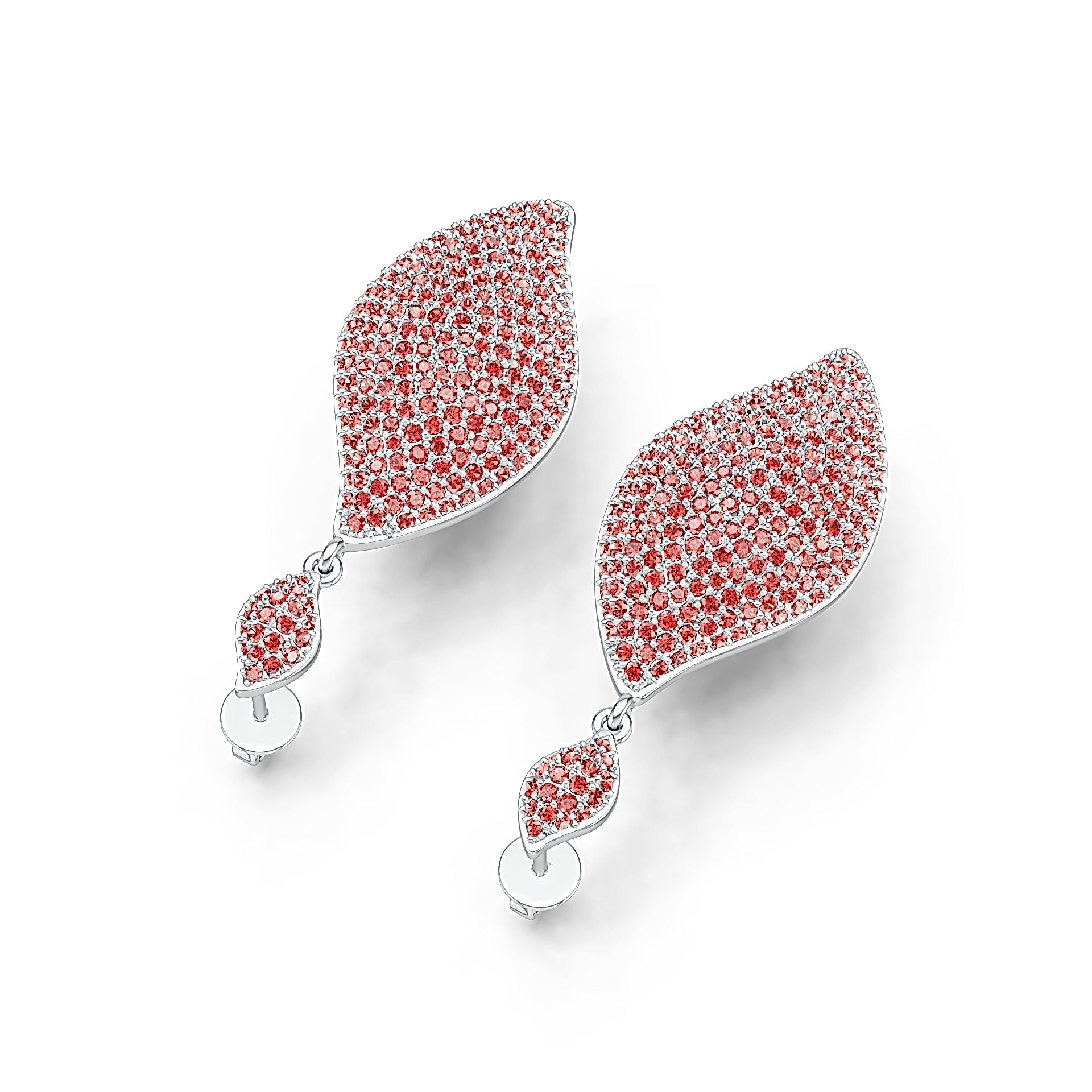 Platinum Dangle Drop Earrings with or Moissanite Diamond Accent DHJ