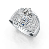 Sterling Silver Semi Mount Ring Setting Marquise MQ 14X7mm DHJ