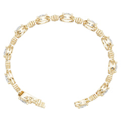 18K Gold Semi Mount Bracelet Setting Round Ro 5x6mm Diamond Accent Syz Jewelry