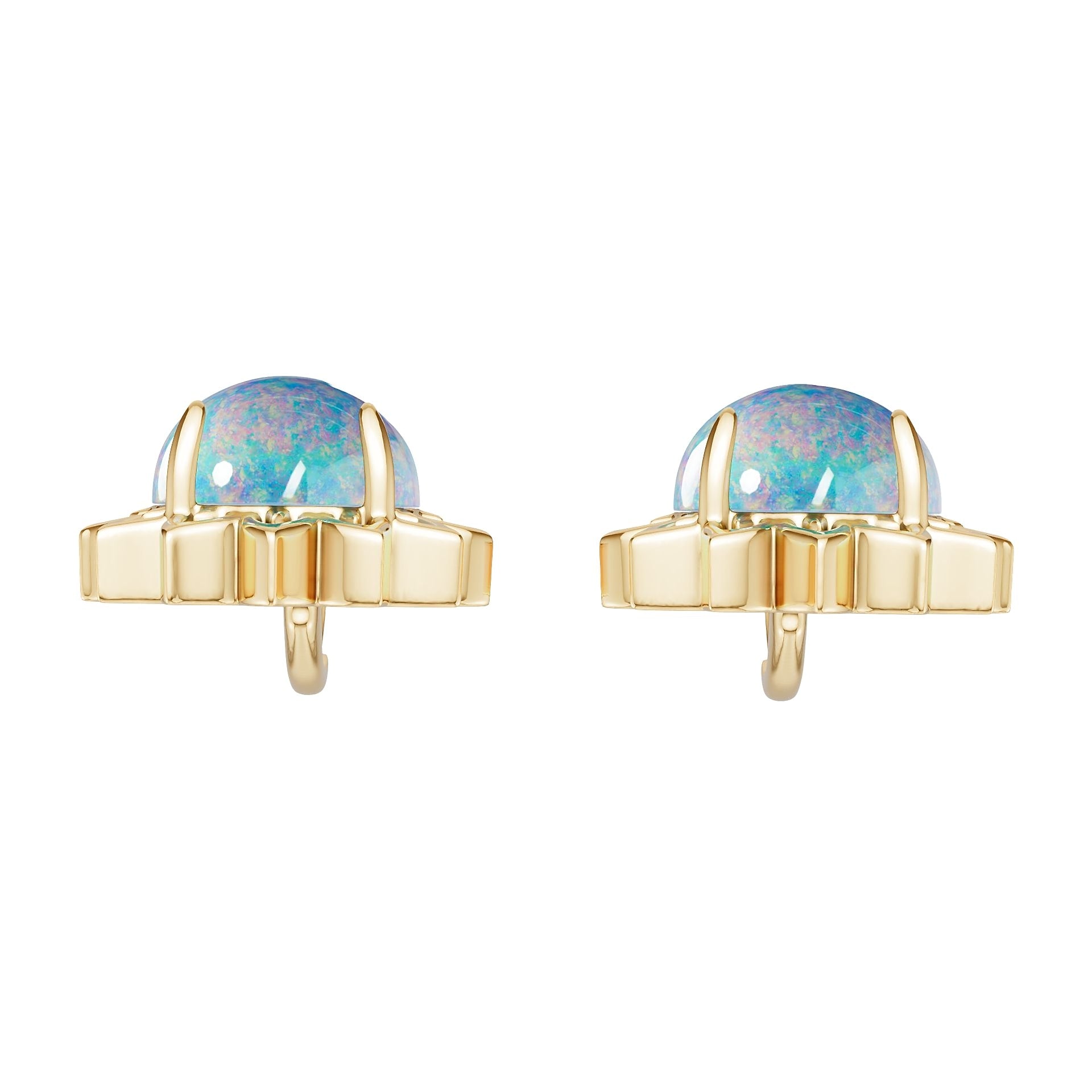 14K Gold Semi Mount Earrings Setting Round Ro 10x10mm Syz Jewelry