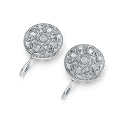 Sterling Silver Semi Mount Earrings Setting Round RD 6x6mm DHJ