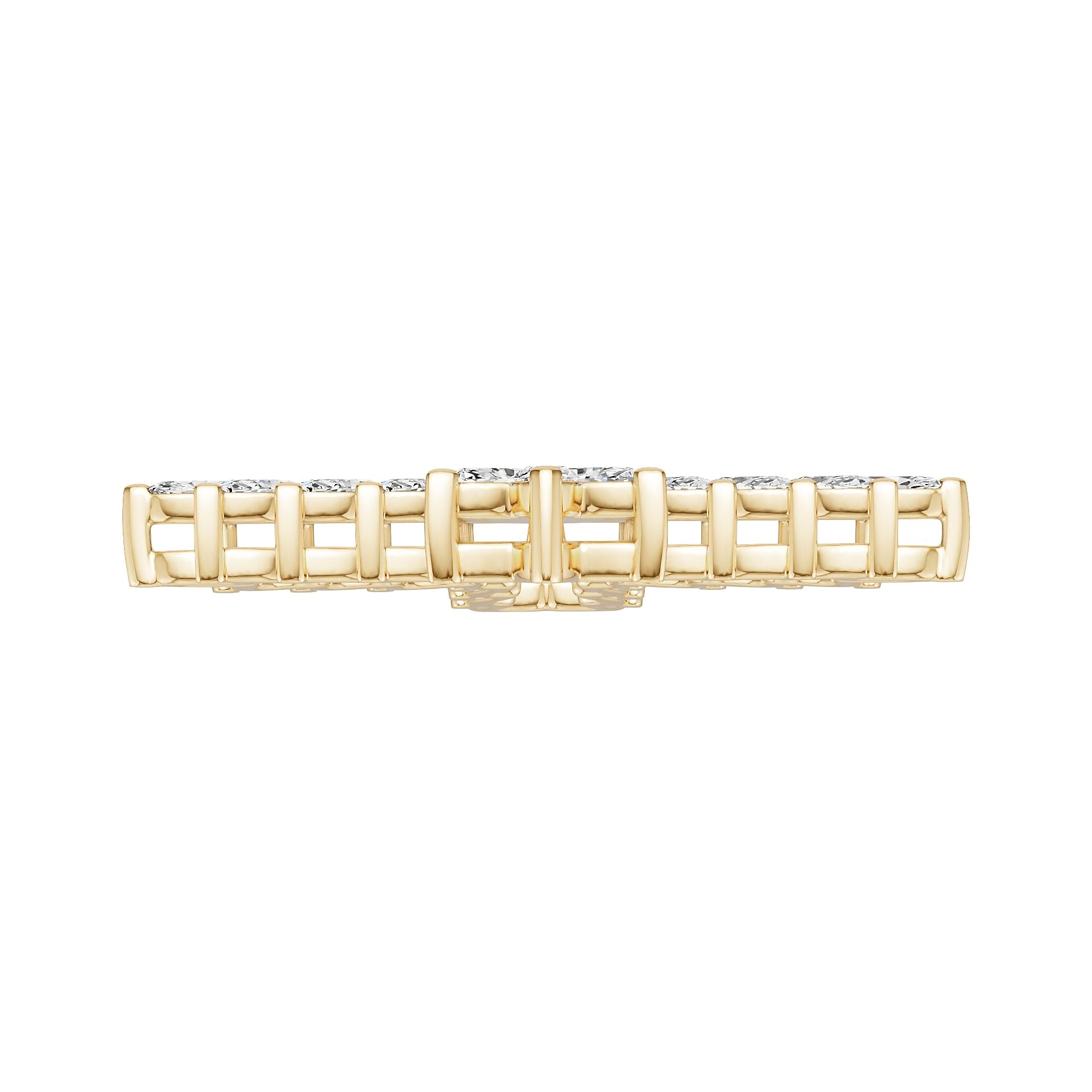 18K Gold Semi Mount Pendant Setting Marquise Ma 4x2mm Syz Jewelry