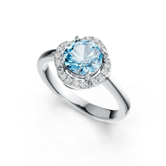 Sterling Silver Semi Mount Ring Setting Round 7X7mm Halo Syzjewelry