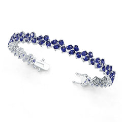 Platinum Semi Mount Bracelet Setting Round Ro 4x3mm Syz Jewelry