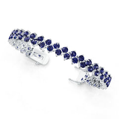 Platinum Semi Mount Bracelet Setting Round Ro 4x4mm Syz Jewelry