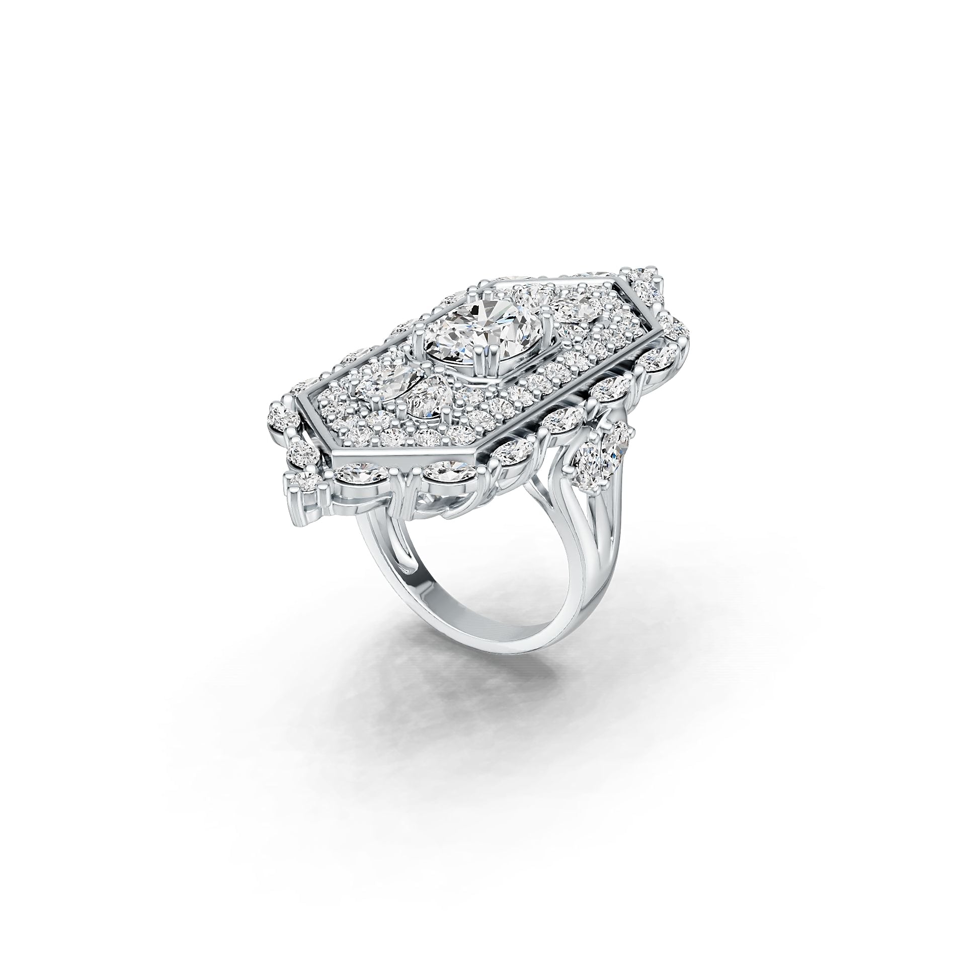 Sterling Silver Semi Mount Ring Setting Oval OV 9X7mm Art Deco Syzjewelry