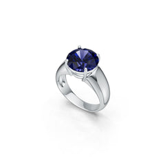 Men's Sterling Silver Semi Mount Ring Setting Round RD 11x11mm Male Syzjewelry