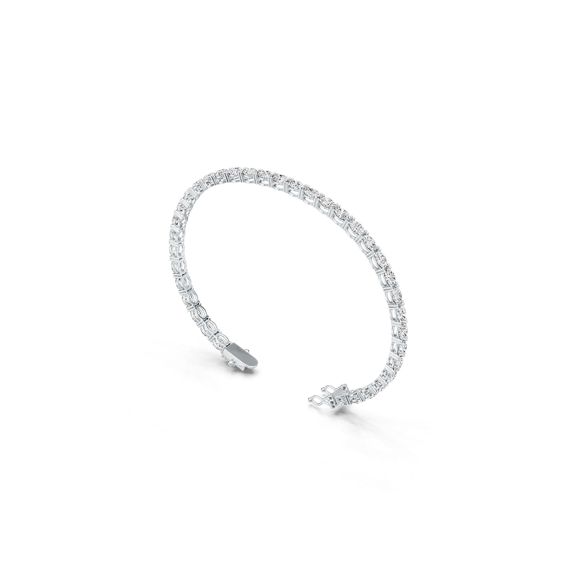 Sterling Silver Semi Mount Bracelet Setting Oval OV 5X4mm Tennis Bracelet DHJ