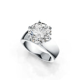 Sterling Silver Semi Mount Ring Setting Round RD 10.5mm Solitaire DHJ