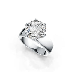 Sterling Silver Semi Mount Ring Setting Round RD 10.5mm Solitaire DHJ
