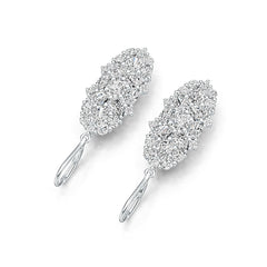 18K Gold Semi Mount Earrings Setting Pear PE 5x4mm Diamond Accent DHJ