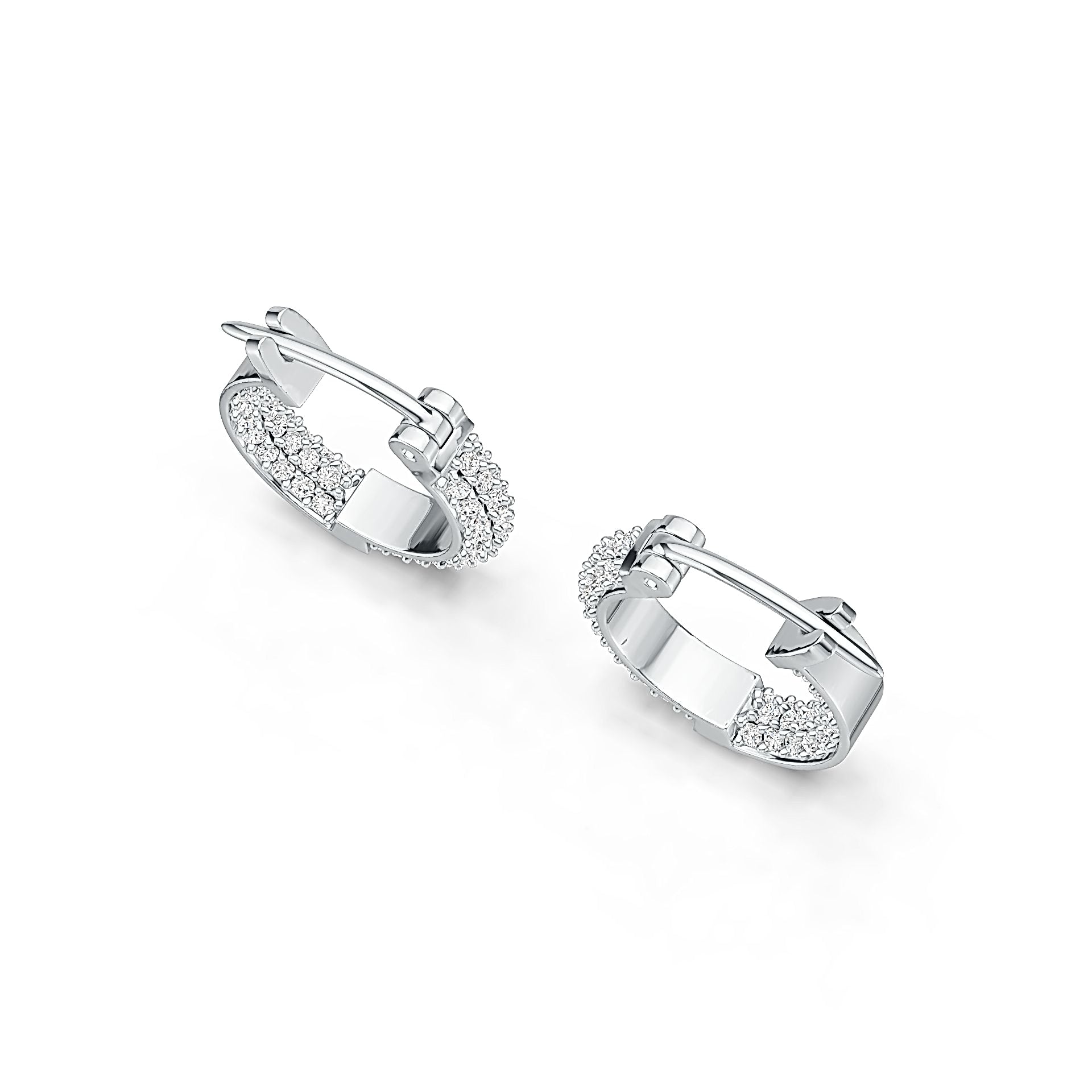 Sterling Silver Semi Mount Earrings Setting Round RD 1.5mm DHJ