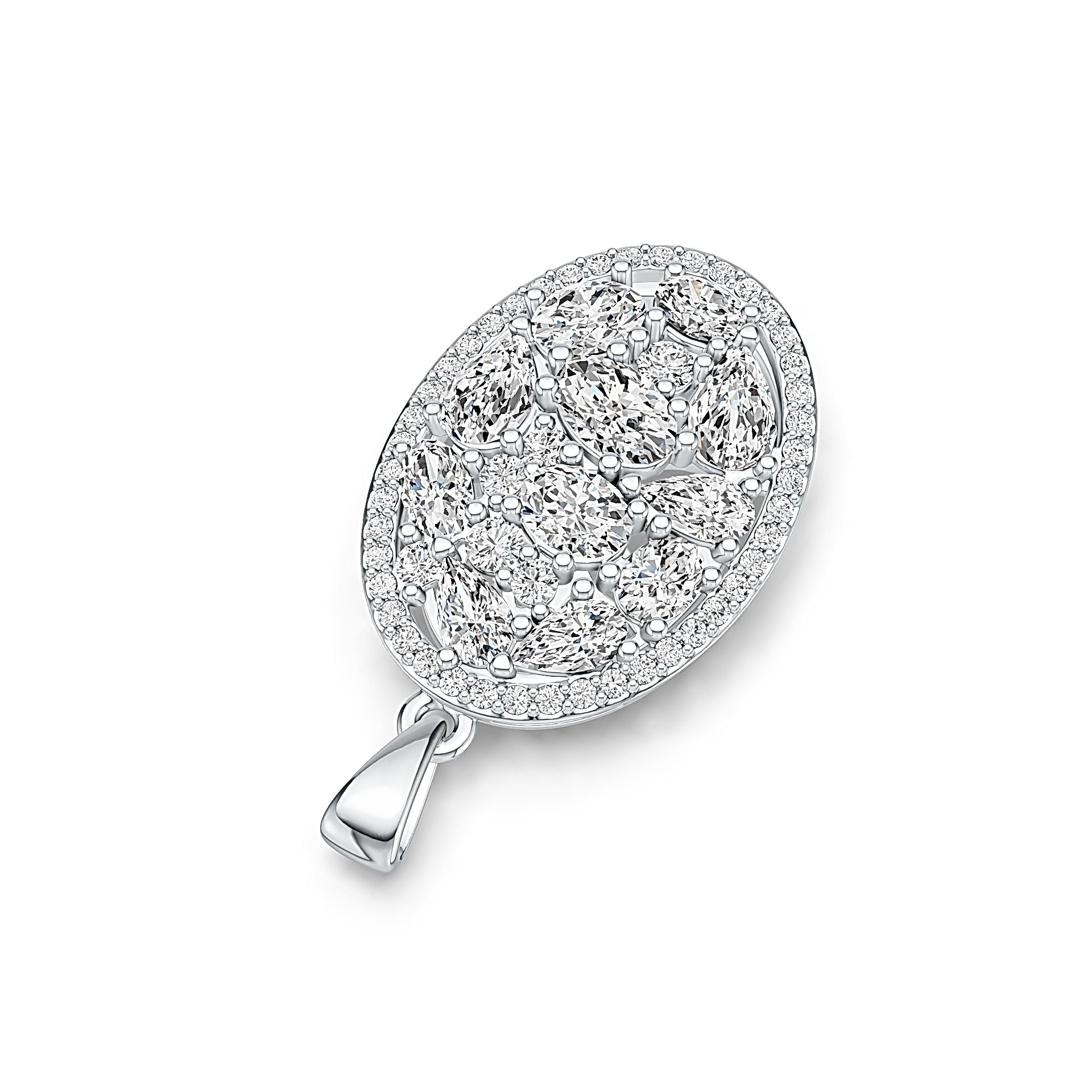 Sterling Silver Semi Mount Pendant Setting Oval OV 6X4mm PE 6X4mm DHJ