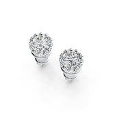 Sterling Silver Semi Mount Earrings Setting Round RD 6x6mm Stud