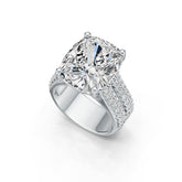 Sterling Silver Semi Mount Ring Setting Cushion CU 14X12mm DHJ