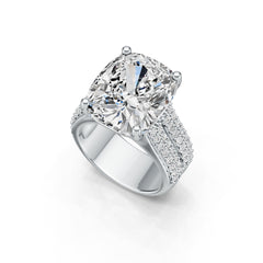 Sterling Silver Semi Mount Ring Setting Cushion CU 14X12mm DHJ
