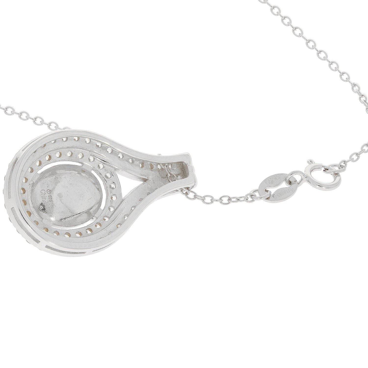 10K Gold Semi Mount Pendant Setting Cab Oval OV 10X8mm Halo Moissanite Accent Syzjewelry