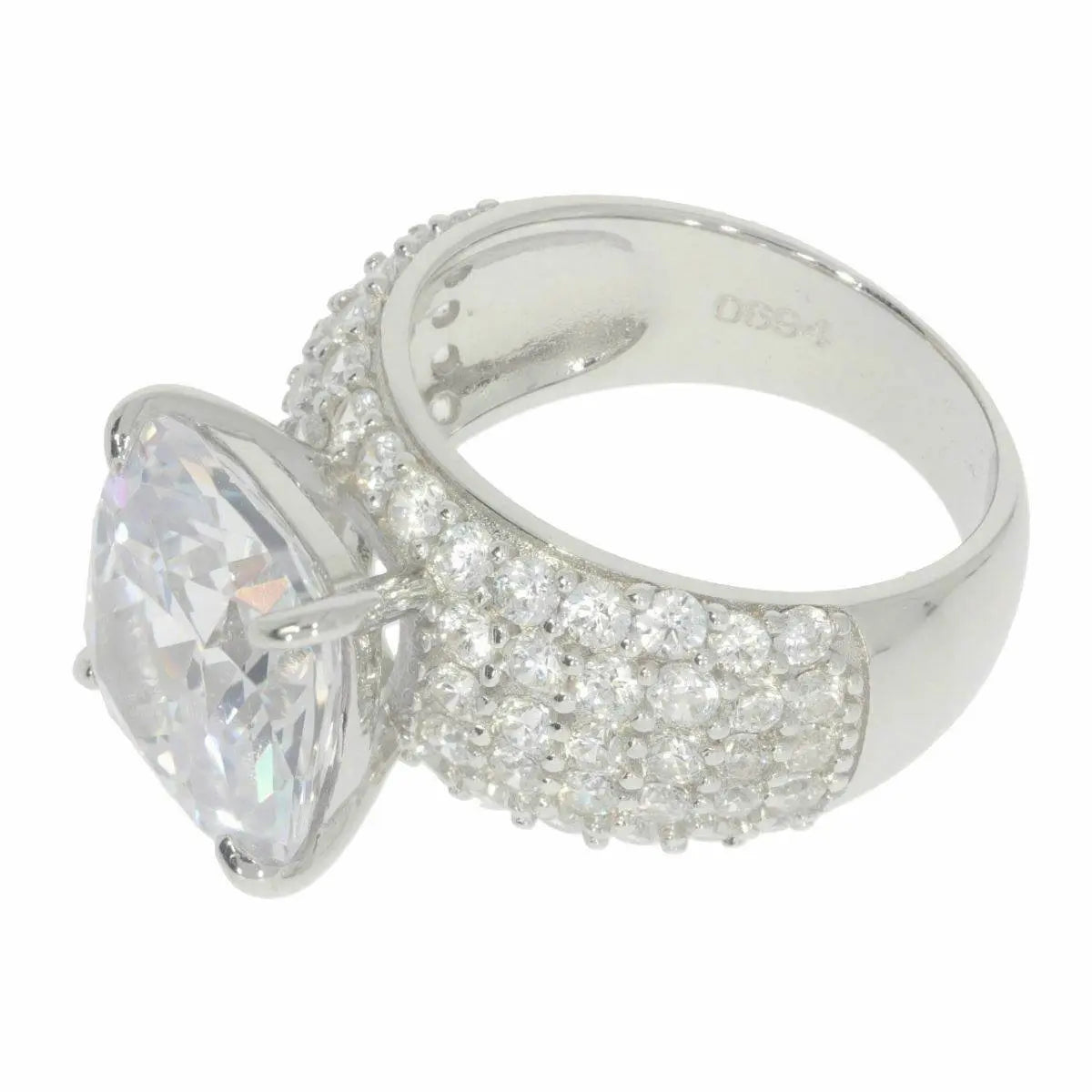 Platinum Semi Mount Ring Setting Cushion CU 12X12mm Engagement Diamond Accent DHJ
