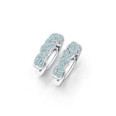 18K Gold Ear Cuff Earrings Twist Style with or Moissanite Diamond Accent DHJ